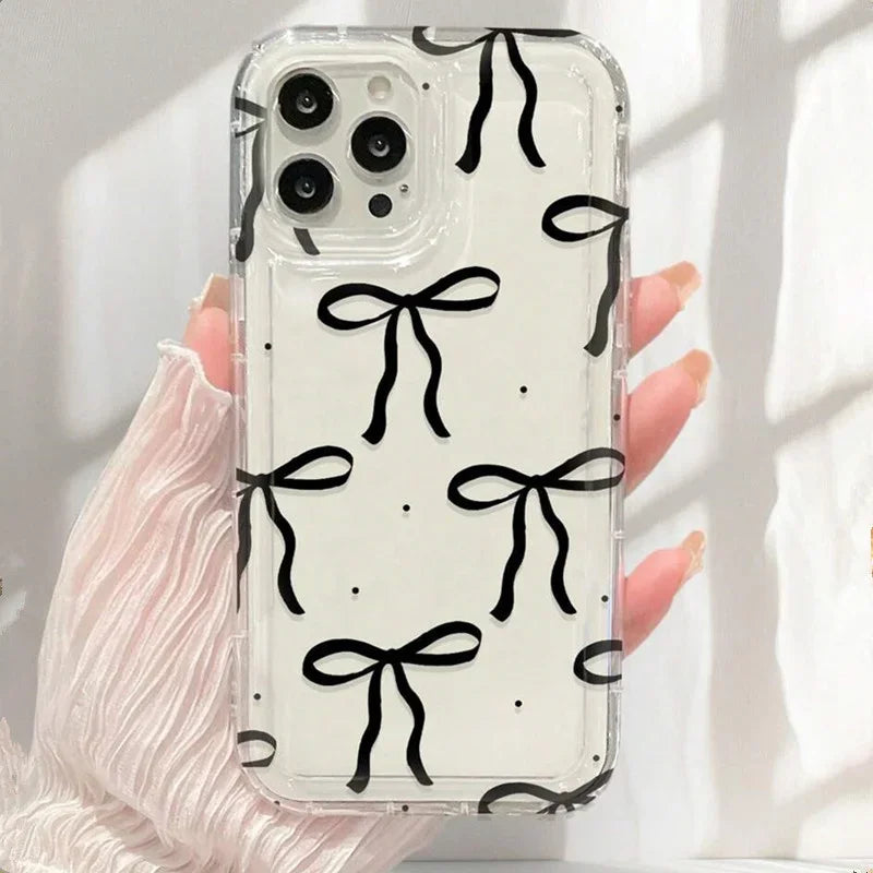 Transparente iPhone-Hülle mit Schleifen