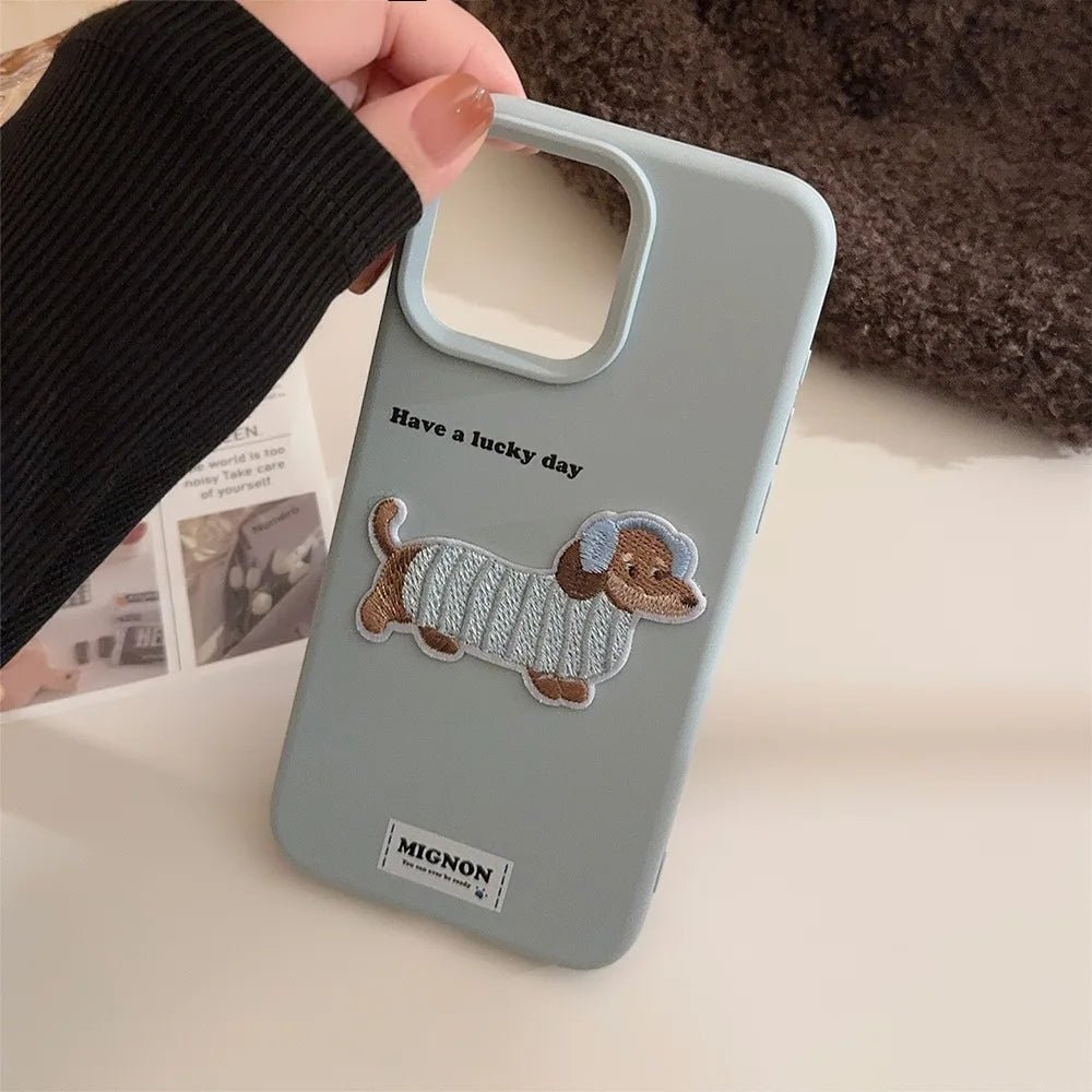 Phone Case met cartoon hond voor iPhone
