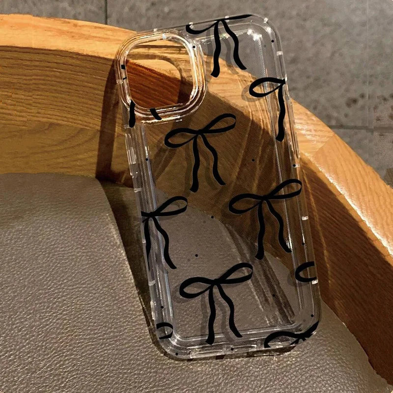Transparente iPhone-Hülle mit Schleifen