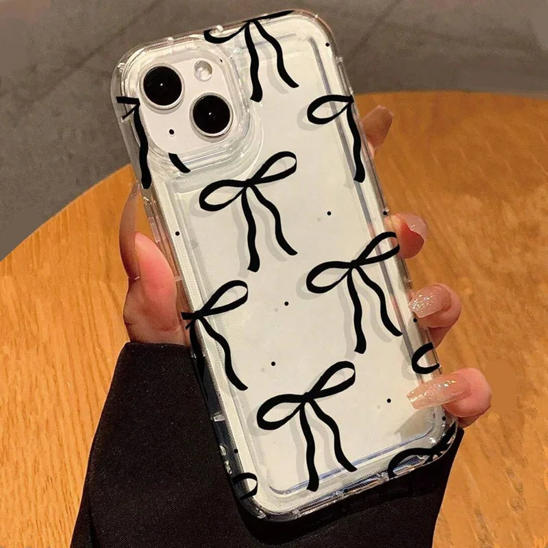 Transparente iPhone-Hülle mit Schleifen