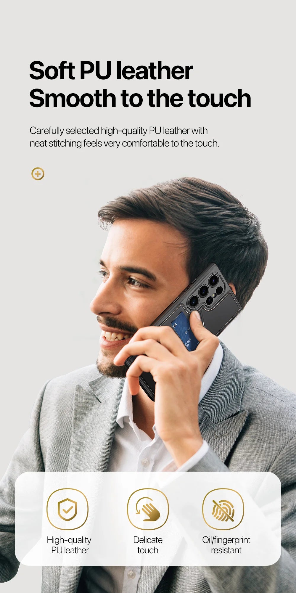 Magnethülle für das Samsung Galaxy S24 mit Ständer/Geldbörse