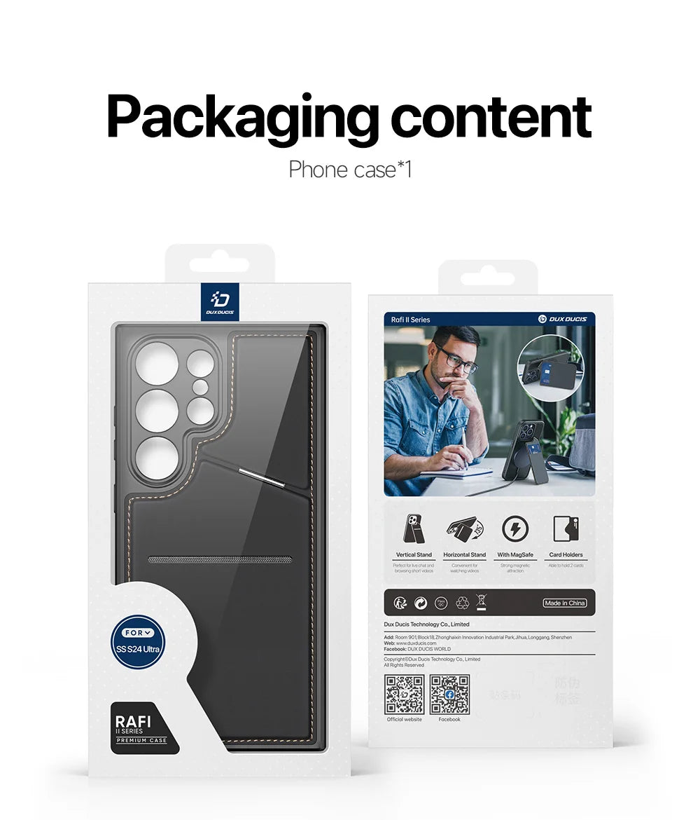 Magnethülle für das Samsung Galaxy S24 mit Ständer/Geldbörse