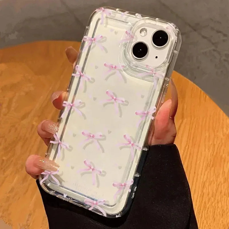 Transparente iPhone-Hülle mit Schleifen
