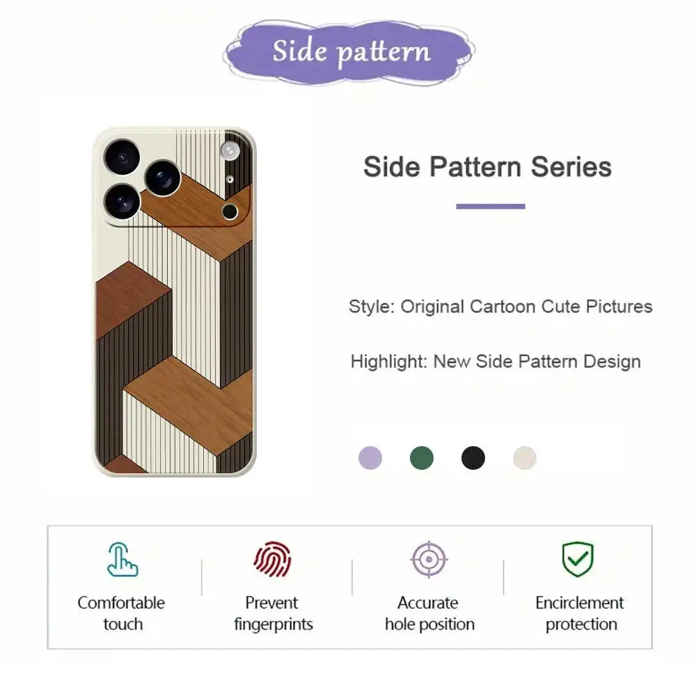 Geometrische Handyhülle aus Holz für das iPhone