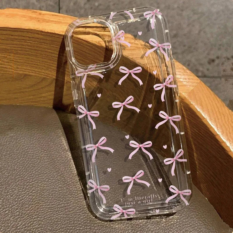 Transparente iPhone-Hülle mit Schleifen