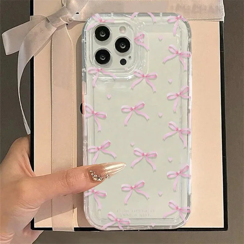 Transparente iPhone-Hülle mit Schleifen