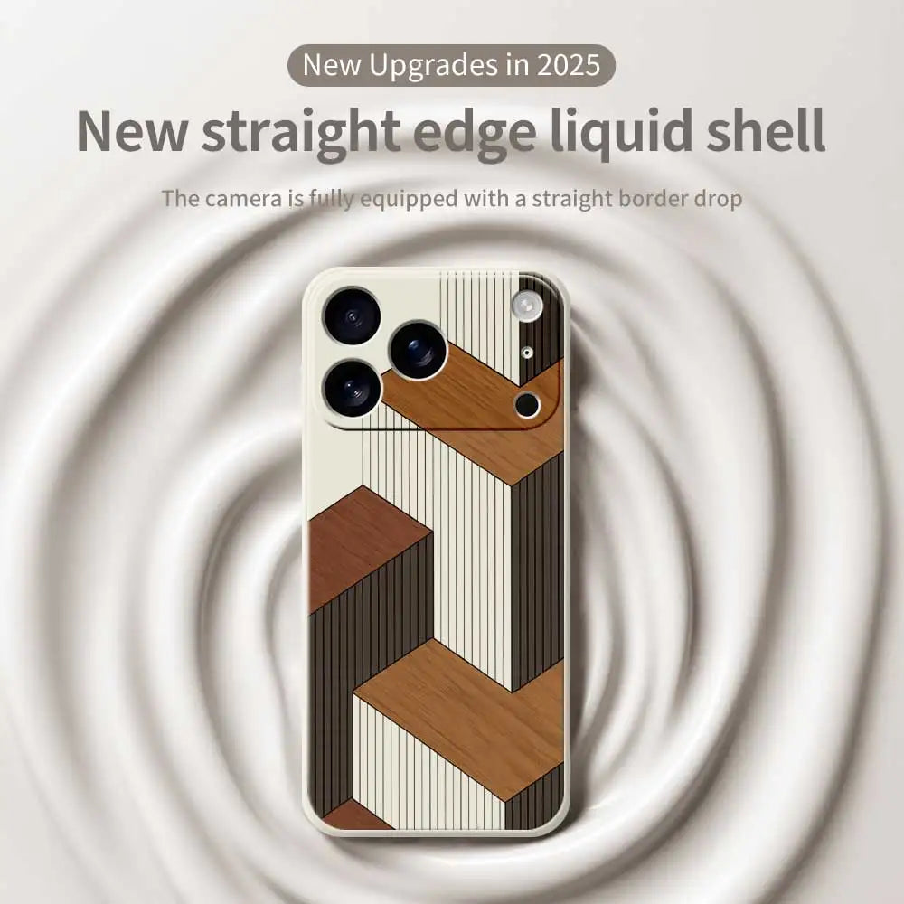 Geometrische Handyhülle aus Holz für das iPhone