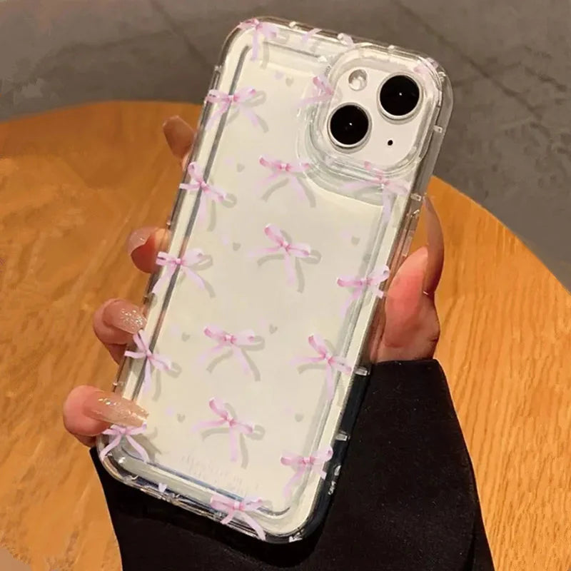 Transparente iPhone-Hülle mit Schleifen