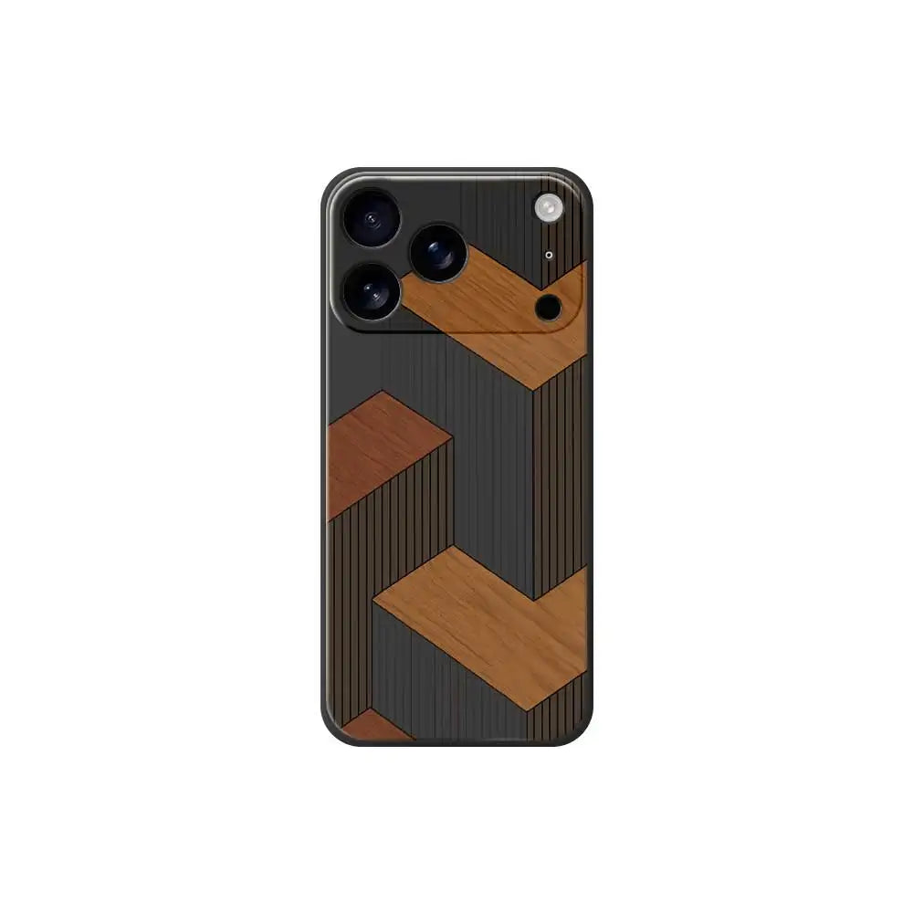 Geometric Wooden Phone Case voor iPhone