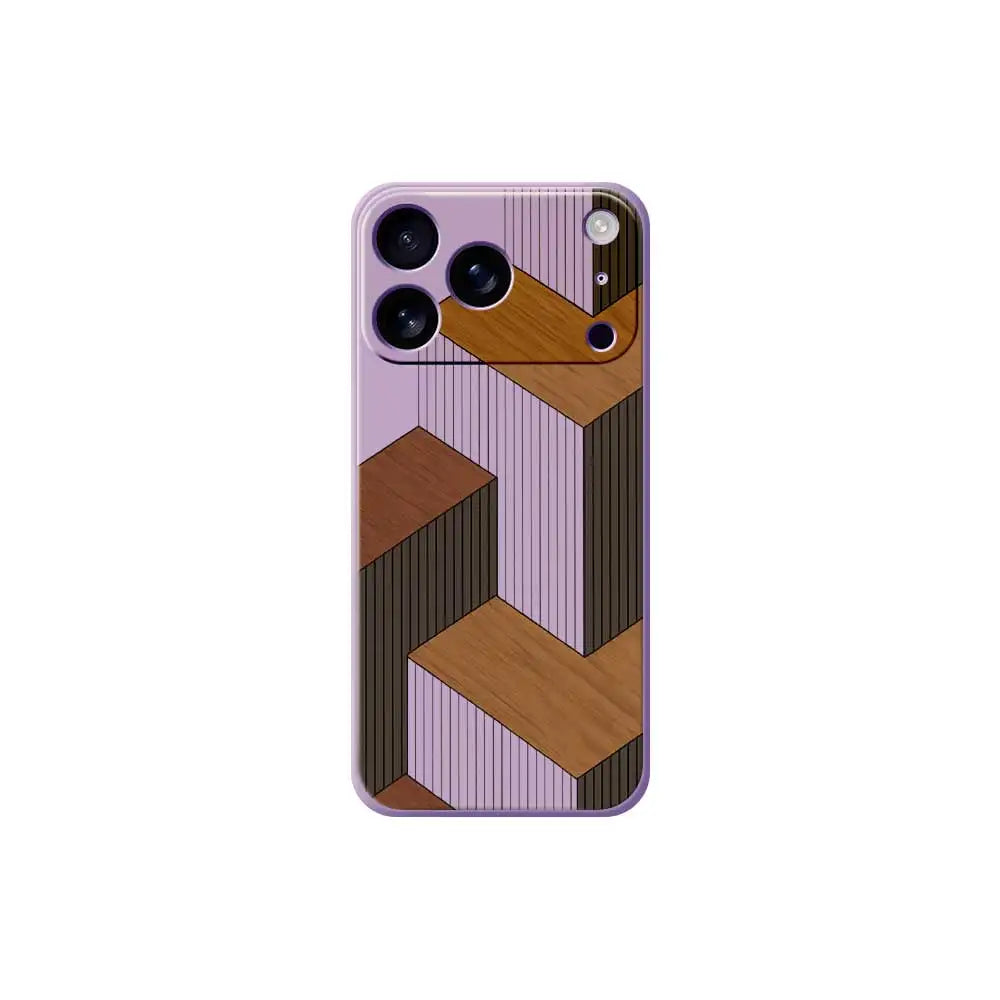 Geometric Wooden Phone Case voor iPhone